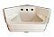 Antique "Standard" Corner Mount Vitreous China Wall-Hung Bathroom Sink