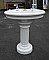 Antique Trenton Potteries vitreous china pedestal sink with fluted base