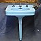 Antique Blue Crane "Ipswich" Peg Leg Sink