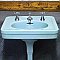Antique Blue Crane "Ipswich" Peg Leg Sink