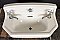 Antique Eljer Shallow Profile Porcelain Wall Hung Bathroom Sink Circa 1929