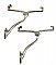 Antique "Art Brass Co NY" Nickel Shelf Bracket Pair