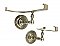 Antique "Manning Bowman" Nickel Shelf Bracket Pair