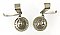 Antique "Manning Bowman" Nickel Shelf Bracket Pair