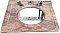 Antique Pink Marble Corner Bathroom Sink  - Circa 1900