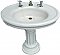 Antique Thomas Maddocks Porcelain Pedestal Sink