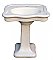 Antique Earthenware Trenton Potteries Serpentine Top Pedestal Sink - Circa 1900