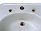 Antique Earthenware Pedestal Sink With Square Fluted Base Circa 1910