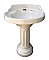 Antique "Eljer" Comfort Vitreous China Round Pedestal Sink With Fluted Base Circa 1918