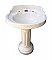 Antique "Eljer" Comfort Vitreous China Round Pedestal Sink With Fluted Base Circa 1918