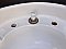 Antique "Eljer" Comfort Vitreous China Round Pedestal Sink With Fluted Base Circa 1918