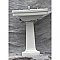 Antique Vitreous China Pedestal Sink with Chrome Hardware