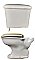 Antique L. Wolff Manufacturing "Silent Flow" Toilet Bowl and Trenton Potteries Toilet Tank and Lid