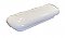 Antique "Old Bridge" Ceramic Gloss White Extended Smooth Top P-Cap Molding Tile - Outside Corner Return - 1-1/2" x 5-1/4" - Left