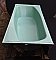Antique Cast Iron American Standard Ming Green "Contour" Alcove Bathtub - Circa 1940