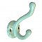 Antique Green Enameled Wall Mounted Robe or Towel Hook - Circa 1925