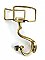 Antique Solid Brass Art Brass Company "San-o-La" Bathroom Shaving Soap and Brush Holder