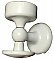 Antique White Porcelain Wall Mounted Cup and Toothbrush Holder - Circa 1920