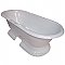 72-Inch Cast Iron Double Ended Pedestal Tub with 7-Inch Faucet Drillings, White