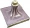Antique "Mosaic Tile Co." Rose Lavender Tile-In Ceramic Bathroom Door Stop - Circa 1920