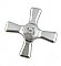 Antique Chrome Cross Faucet Handle - Hot