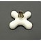 Antique "Hot" Faucet Porcelain Cross Handle - 5/8" Square