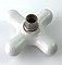 Antique "Hot" Faucet Porcelain Cross Handle- Threaded