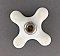Antique Porcelain "Cold" Faucet Cross Handle