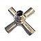 Vintage Porcher Faucet Cross Handle Pair - Brushed Nickel