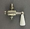 Antique Porcelain and Nickel Radiator Valve Lever Handle