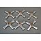 Chrome cross handles