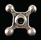 Antique Nickel and Porcelain Hot Faucet Cross Handle