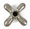 Antique Nickel Hot Faucet Cross Handle