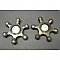 Antique Nickel Plated 6-Point Cross Handles