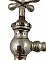 Antique P.B. & P. Mfg Co. Nickel Plated Lavatory Sink Deck Mounted Water Tap