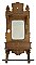 Antique Eastlake Style Walnut Wall Mounted Shaving Mirror and Cabinet - Circa 1880