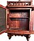 Antique Ornate Walnut Surface Mount Medicine Cabinet