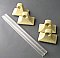 Yellow towel rod ends with rod