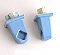 Blue towel bar ends