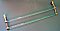 Antique French Double Glass Towel Bar