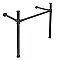 Kingston Brass Fauceture Stainless Steel Console Sink Legs - Matte Black