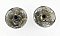 Antique Pair of Chrome Hexagonal Plumbing Escutcheons