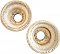 Antique Porcelain Plumbing Faucet Escutcheon Pair