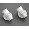 Pair of Antique Porcelain Wall Sconces with Shades