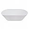 67-Inch Solid Surface White Stone Freestanding Tub with Drain, Matte White