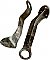 Antique Cast Offset Sink Bracket Support Pair - Nickel