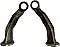 Antique Cast Offset Sink Bracket Support Pair - Nickel