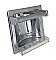 Antique Hall Mack Chrome Recessed In-Wall Soap Dish With Grab Bar
