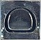 Antique Mosaic Black Porcelain 6" x 6" Tiled-In Soap Dish - Circa 1920