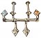 Antique Polished Nickel Plated Toilet Seat Hinge Set - Circa 1910